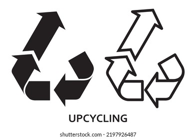 Upcycling Upcycle icon logo vector 