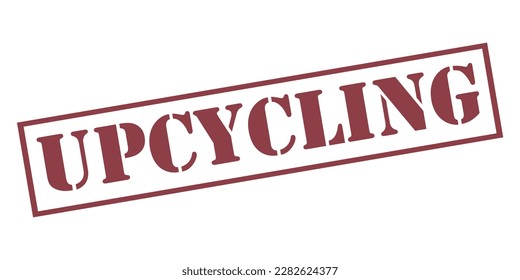 Sello Vector UPCYCLING. Blanco aislado

