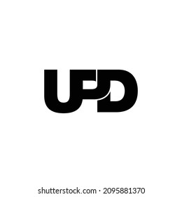 UPD letter monogram logo design vector