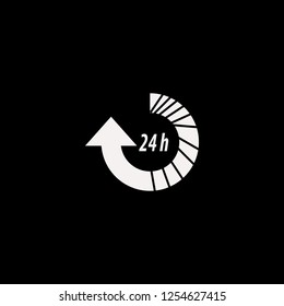 update 24 hours vector icon. flat update 24 hours design. update 24 hours illustration for graphic 