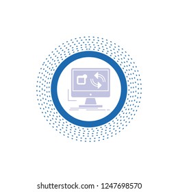 update, app, application, install, sync Glyph Icon. Vector isolated illustration