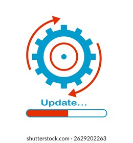 Update application progress icon on white background.