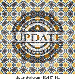 Update arabic badge. Arabesque decoration.