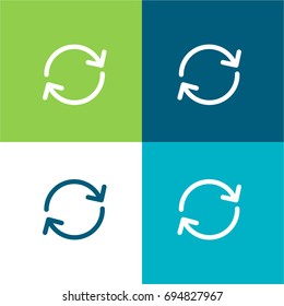 Update arrows green and blue material color minimal icon or logo design