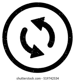 Update Arrows rubber seal stamp watermark. Icon vector symbol with grunge design and dust texture. Scratched black ink emblem on a white background.