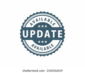 Update available label stamp vector