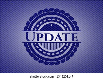 Update badge with denim texture