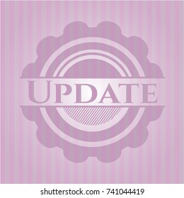 Update badge with pink background