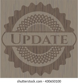 Actualizar placa con fondo de madera