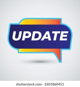Update banner sign badge vector design template