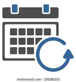 Update Binder vector icon. Style is bicolor flat symbol, cobalt and gray colors, rounded angles, white background.