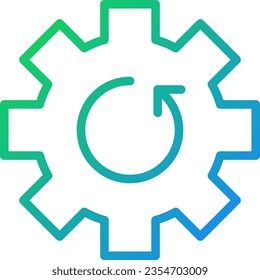Update blue pixel perfect gradient linear vector icon. Settings adjustment. Application version. System improvement. Thin line color symbol. Modern style pictogram. Vector isolated outline drawing