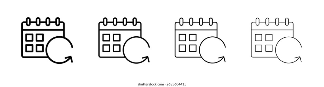 Update Calendar icon Flat illustration sign