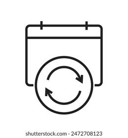 Update Calendar Icon, Ideal for Scheduling and Time Management Graphics