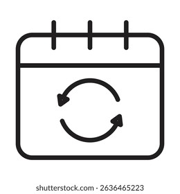 Update Calendar icon Thin line illustration