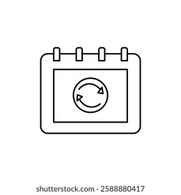 Update Calendar icon Vector logo set flat