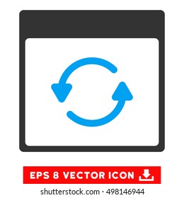Update Calendar Page icon. Vector EPS illustration style is flat iconic bicolor symbol, blue and gray colors.