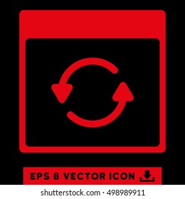 Update Calendar Page icon. Vector EPS illustration style is flat iconic symbol, red color.