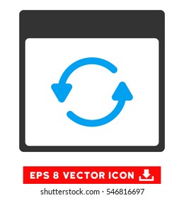 Update Calendar Page icon. Vector EPS illustration style is flat iconic bicolor symbol, blue and gray colors.