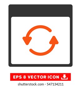 Update Calendar Page icon. Vector EPS illustration style is flat iconic bicolor symbol, orange and gray colors.