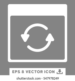 Update Calendar Page icon. Vector EPS illustration style is flat iconic symbol, white color.