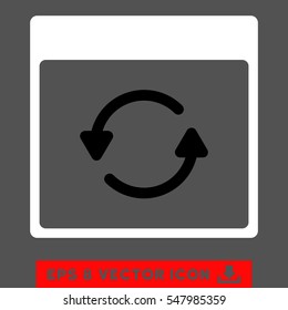 Update Calendar Page icon. Vector EPS illustration style is flat iconic bicolor symbol, black and white colors.