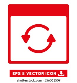 Update Calendar Page icon. Vector EPS illustration style is flat iconic symbol, red color.
