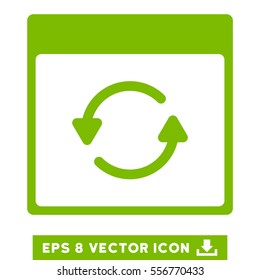 Update Calendar Page icon. Vector EPS illustration style is flat iconic symbol, eco green color.
