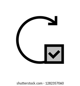 update checked two color icon vector