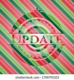Update christmas emblem background. Vector Illustration. Detailed.