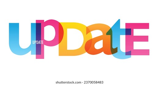 UPDATE colorful vector typography banner