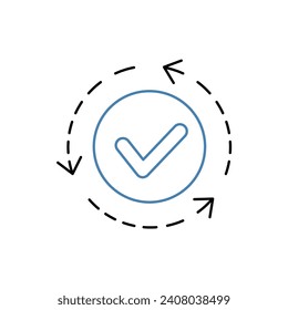 icono de la línea de concepto de actualización. Ilustración de elemento simple. actualizar el diseño de símbolos de esquema de concepto.