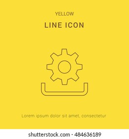 Update Cute yellow thin line icon / logo Design