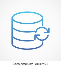Update Database icon in line style