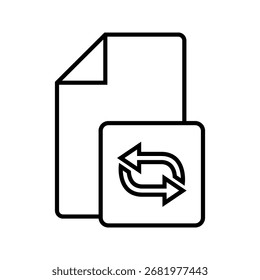 Ícone Atualizar documento. Atualizar página de papel. Carregar arquivo