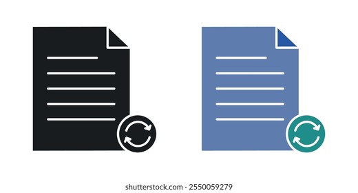 Update document icon set in black and colored version