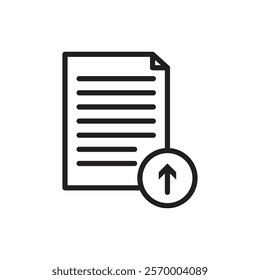 Update document icon Vector flat thin line illustration