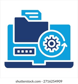 Colección Actualizar Flat Blue Icon