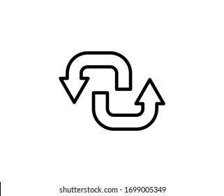 Update flat icon. Single high quality outline symbol for web design or mobile app.  Update thin line signs for design logo, visit card, etc. Outline pictogram EPS10