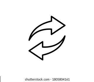 Update flat icon. Single high quality outline symbol for web design or mobile app.  Update thin line signs for design logo, visit card, etc. Outline pictogram EPS10