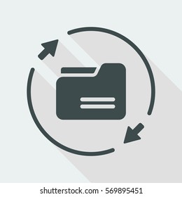 Update folder - Flat minimal icon