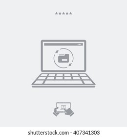 Update folder vector icon