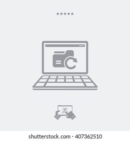 Update folder vector icon