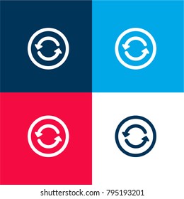 Update four color material and minimal icon logo set in red and blue
