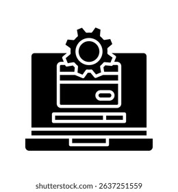 Update glyph, mini illustration icon. use for modern concept, print, UI, UX kit, web and app development. Vector related to account management, ecommerce, banking and finance.