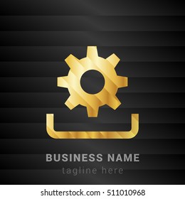 Update Gold and Black silk fashion premium icon / Logo
