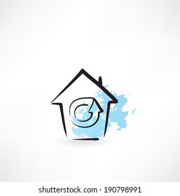 update house grunge icon