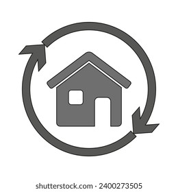 Update house icon. Vector illustration. EPS 10.