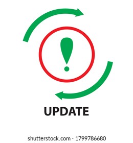 Update icon concept vector illustration on white background