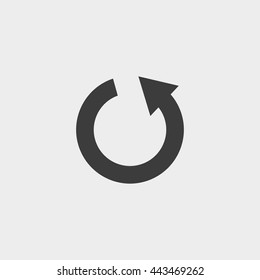Update icon in a flat design in black color. Vector illustration eps10